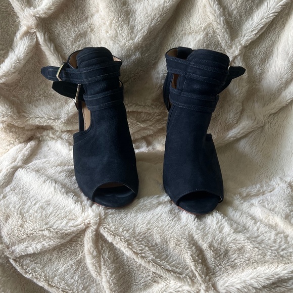 Michael Kors Blue Suede Shoe Booties - Picture 1 of 2